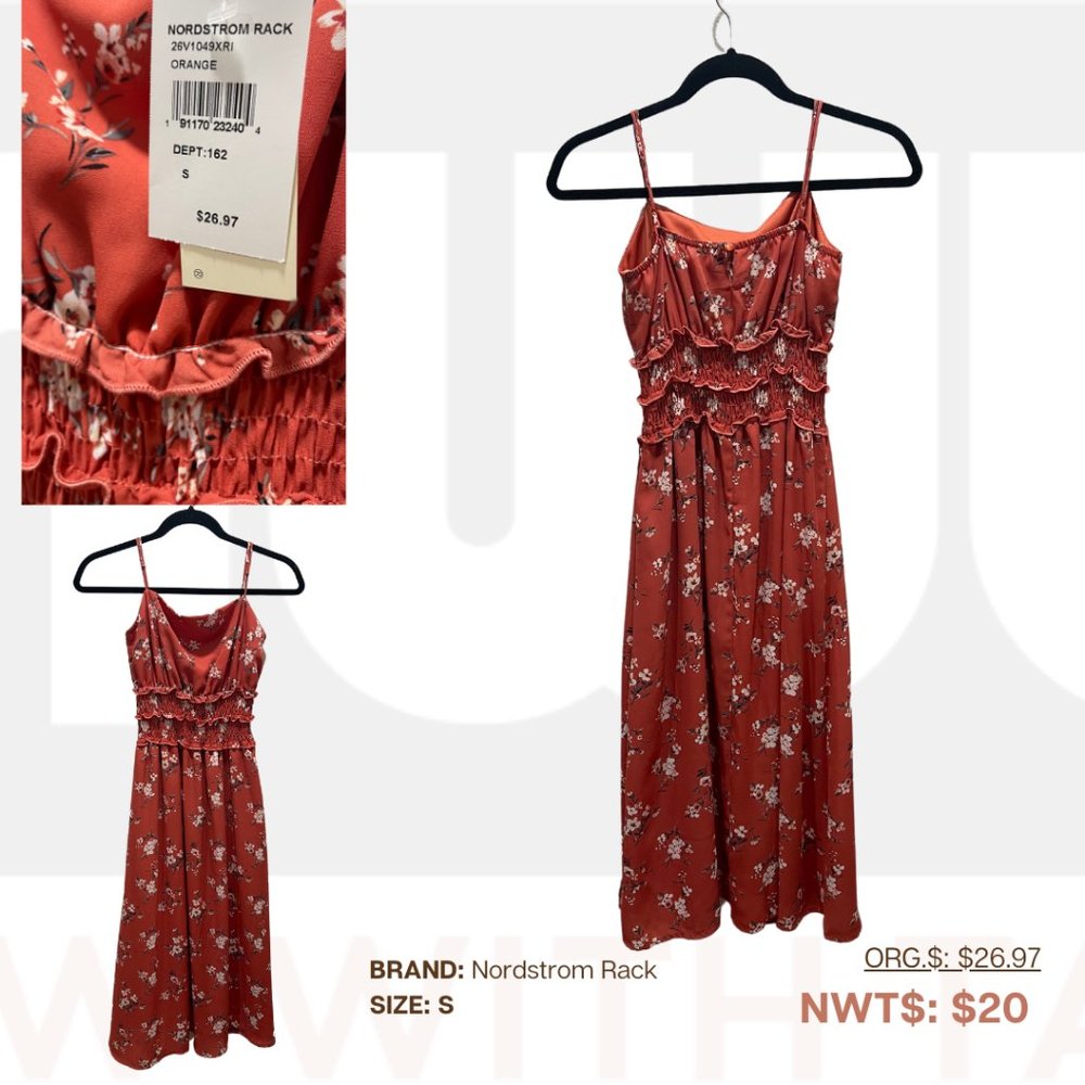 Nordstrom Rack, Peach A-Line Dress, S, NWT